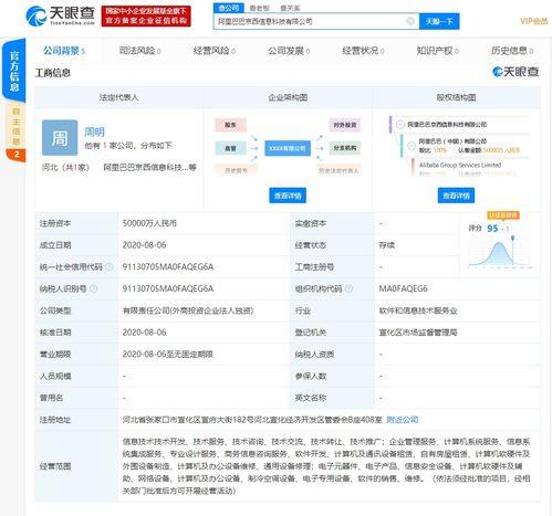 阿里巴巴成立注冊資本5億元全資子公司，聚焦計算機(jī)軟硬件領(lǐng)域